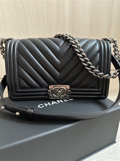 chanel boy old medium black ruthenium|chanel bags for boys.